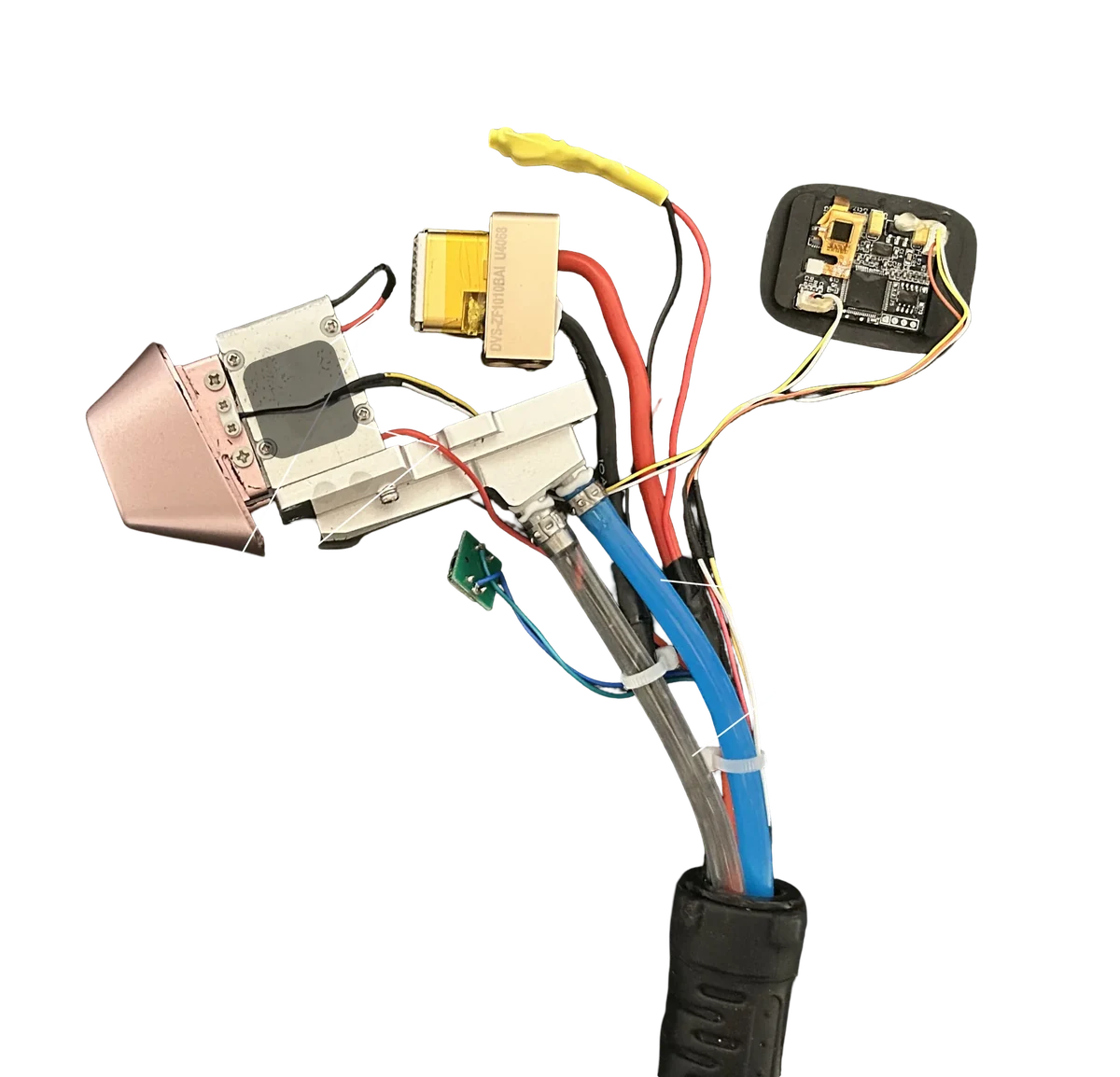 Diode laser handpiece diagram showing its components