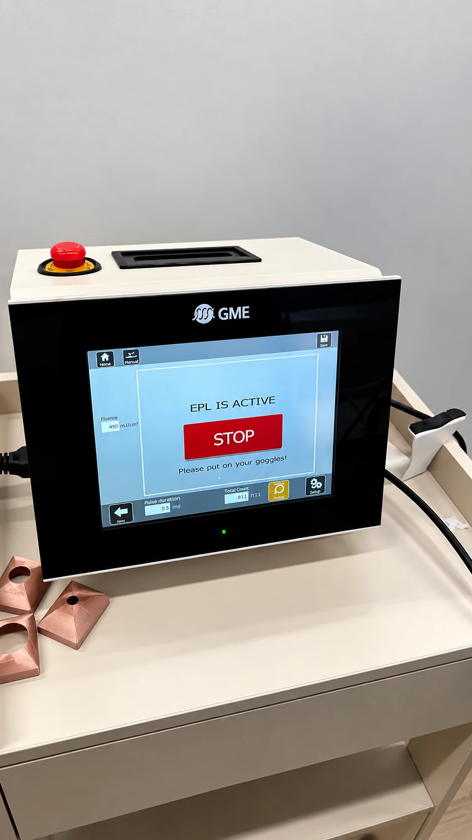 Панель GME ExSys 308 с сообщением EPL IS ACTIVE