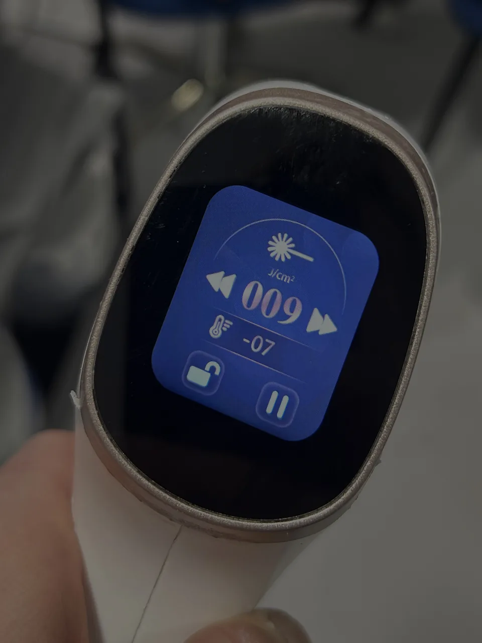 Meter display during checks after servicing